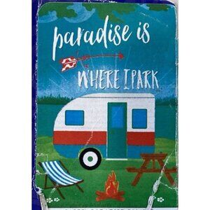 Camping House Flag Spring Summer Fall Home Decor Camper Picnic Nature Outdoor